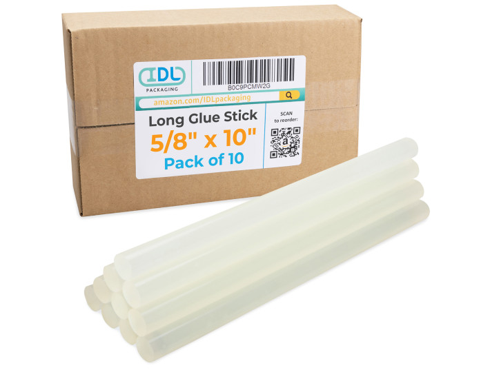 5/8" x 10" Extra Strong Hot Glue Sticks for Glue Guns, Clear